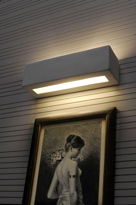 Kinkiet ceramiczny VEGA biały + 1x Żarówka LED E27 3000K Ciepła 7,5W 620lm