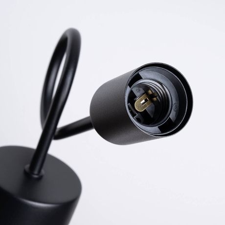 Kinkiet SUPEŁ czarny + 1X Żarówka LED E27 3000K 7W 760lm