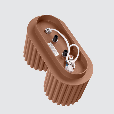 Plafon AURA 2 mocca GU10 + 2X Żarówka LED GU-10 3000K Ciepła 7W 510lm