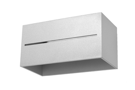 Kinkiet LOBO MAXI szary + 2x Żarówka LED G9 3000K Ciepła 4,5W 510lm