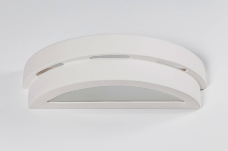 Kinkiet ceramiczny HELIOS biały + 1x Żarówka LED E27 4000K Zimna 7,5W 650lm