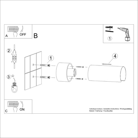 Kinkiet FLASH biały + 1x Żarówka LED E27 3000K 7W 760lm