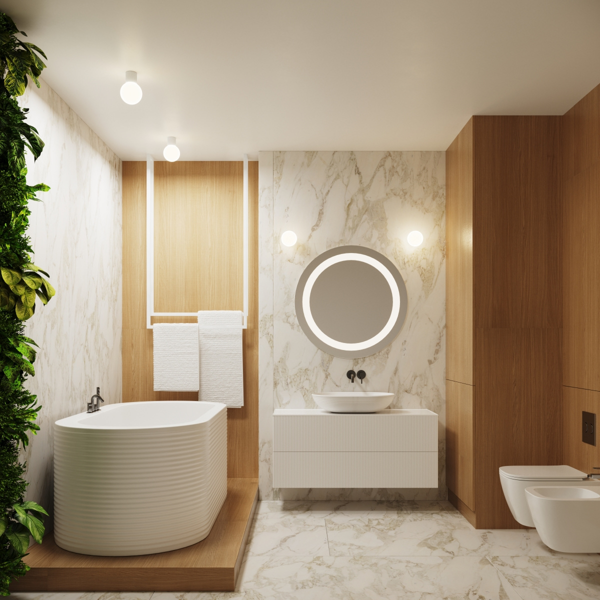 Kinkiet HALO biały IP44 + 1X Żarówka LED G9 3000K Ciepła 4,5W 450lm