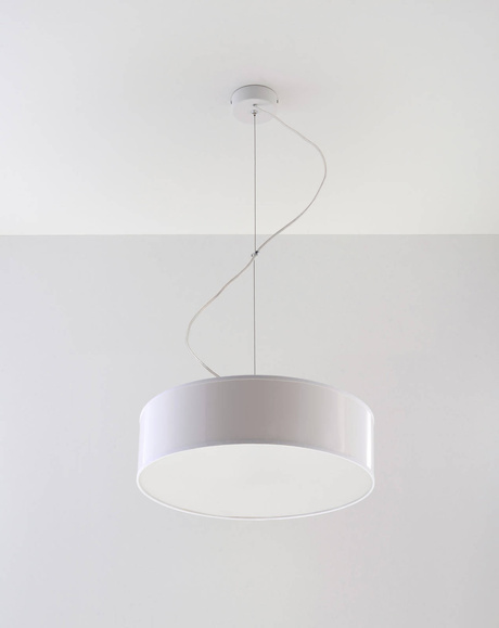 Lampa wisząca ARENA 35 BIAŁA + 2x Żarówka LED E27 4000K Zimna 7,5W 650lm