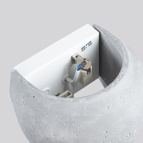 Kinkiet GLOBE beton + 2X Żarówka LED G9 3000K Ciepła 4,5W 450lm