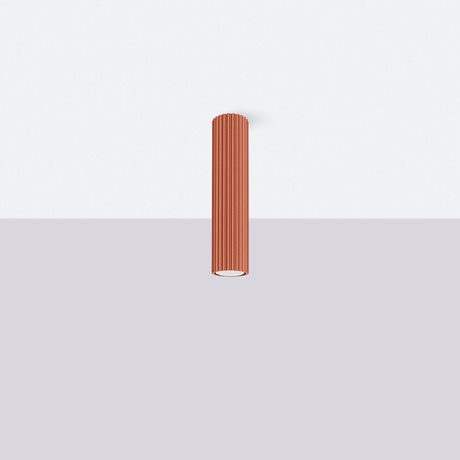 Plafon KARBON 30 ochra czerwona + 1x Żarówka LED GU-10 3000K Ciepła 7W 510lm