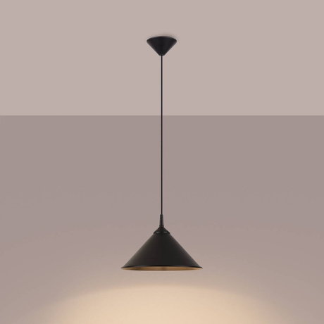 Lampa wisząca ZUMA czarna + 1x Żarówka LED E27 3000K Ciepła 7,5W 620lm