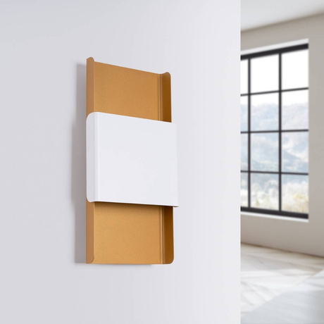 Kinkiet DURLIN złoty/biały + 2x Żarówka LED G9 3000K Ciepła 4,5W 450lm