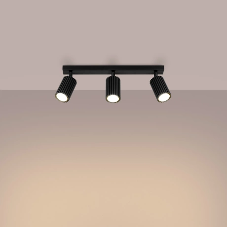 Plafon KARBON 3L czarny