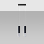 Lampa Wisząca LOOPEZ 2 czarny/chrom 