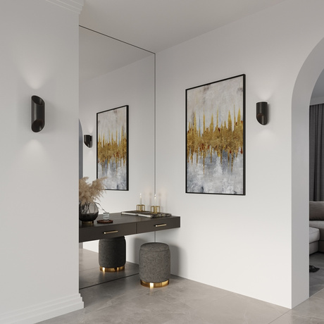 Kinkiet PENNE 30 czarny + 1x Żarówka LED G9 4000K Zimna 4,5W 530lm