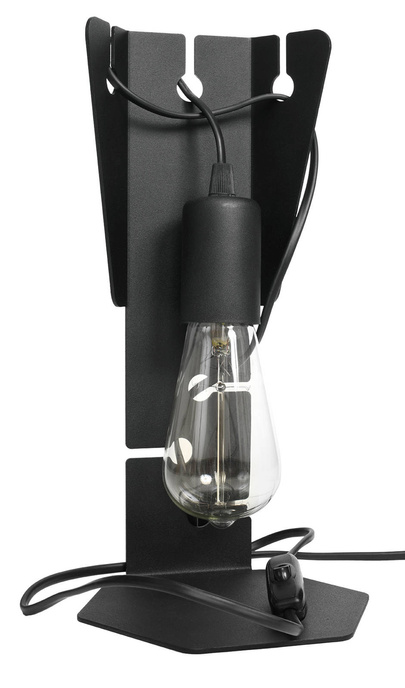 Lampa biurkowa ARBY czarna + 1x Żarówka LED E27 4000K Zimna 7,5W 650lm