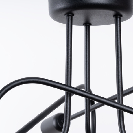 Żyrandol SUPEŁ 3 czarny = 3X Żarówka LED E27 3000K 7W 760lm