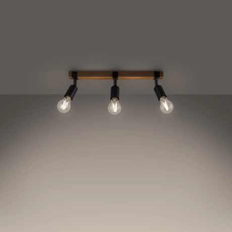 Plafon ZUCA 3 czarny