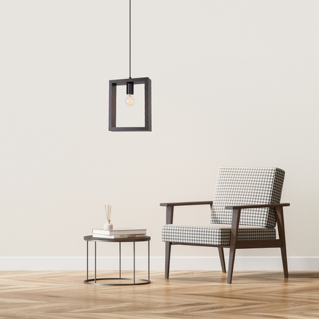 Lampa wisząca ARIES wenge + 1x Żarówka LED E27 3000K Ciepła 7,5W 620lm