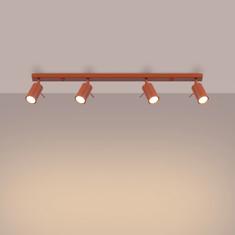 Plafon RING 4L ochra czerwona