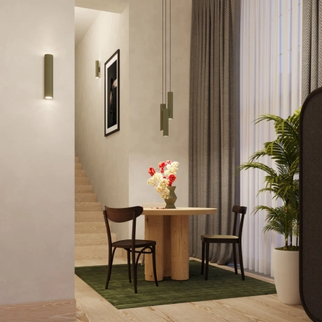 Lampa wisząca LAGOS 3L zielona oliwka