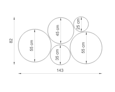 Plafon sufitowy ARENA 35 BIAŁA + 2x Żarówka LED E27 4000K Zimna 7,5W 650lm