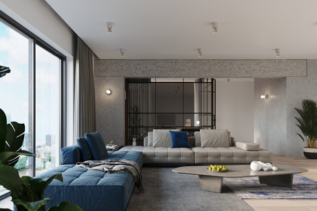 Plafon SALGADO beton + 1x Żarówka LED E27 4000K Zimna 7,5W 650lm