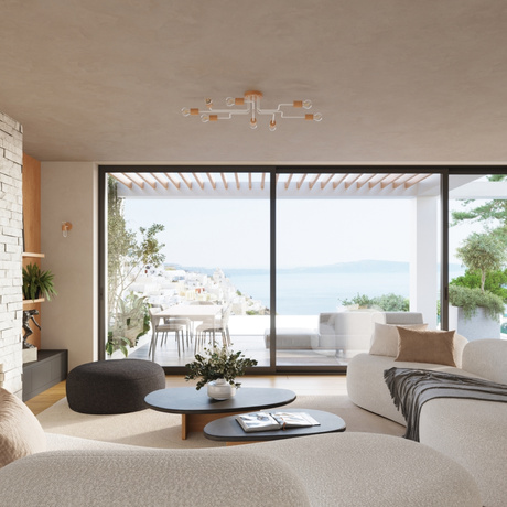 Kinkiet TIMBO biały + 1x Żarówka LED E27 4000K Zimna 7,5W 690lm