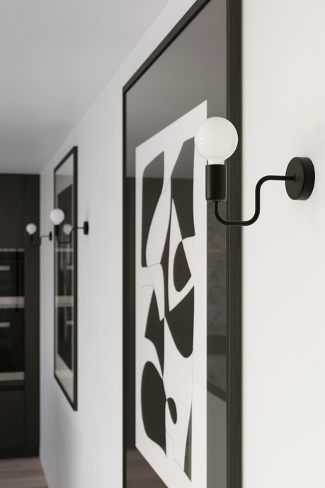 Żyrandol VECTOR 4 czarny + 4X Żarówka LED E27 3000K 7W 760lm