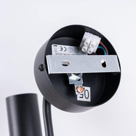 Kinkiet VECTOR czarny + 1X Żarówka LED E27 3000K 7W 760lm