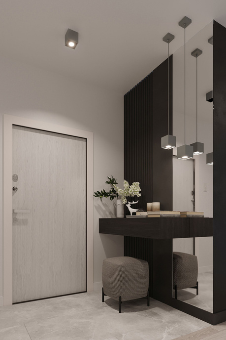 Plafon QUAD 2 szary + 2x Żarówka LED GU-10 4000K Zimna 7W 630lm