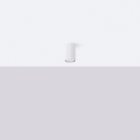 Plafon KARBON 10 biały + 1x Żarówka LED GU-10 4000K Zimna 7W 530lm