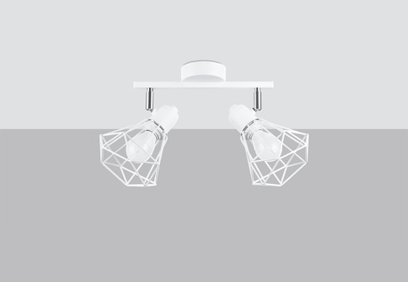 Plafon ARTEMIS 2 biały + 2x Żarówka LED E14 4000K Zimna 7,5W 680lm