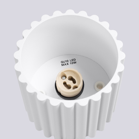 Plafon AURA 1 biały GU10 + 1X Żarówka LED GU-10 3000K Ciepła 7W 510lm