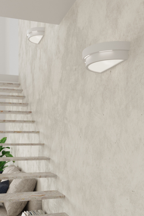 Kinkiet ceramiczny HELIOS biały + 1x Żarówka LED E27 3000K Ciepła 7,5W 620lm