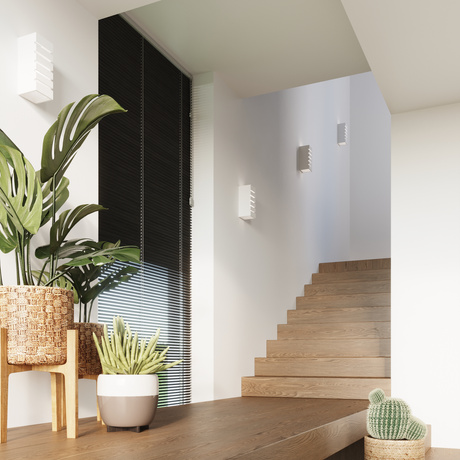 Kinkiet ceramiczny SAMIR biały + 1x Żarówka LED E27 3000K Ciepła 7,5W 620lm