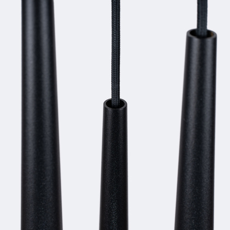 Lampa wisząca BLISS 3P czarna + 3x Żarówka LED G9 4000K Zimna 4,5W 460lm