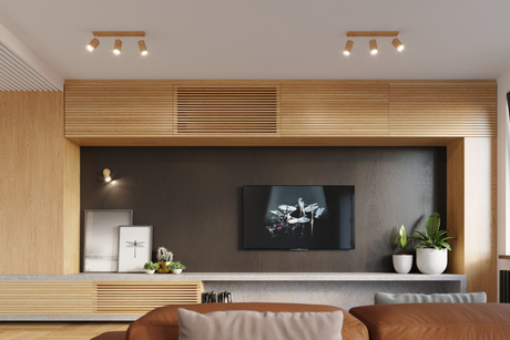 Plafon BERG 2 naturalne drewno + 2x Żarówka LED GU-10 4000K Zimna 7W 630lm