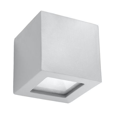 Kinkiet ceramiczny LEO szary + 1x Żarówka LED E27 4000K Zimna 7,5W 650lm