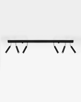 Plafon EYETECH 6 czarny + 6x Żarówka LED G9 3000K Ciepła 3W 192lm