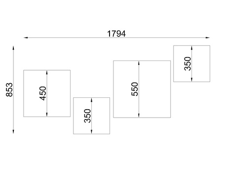 Plafon sufitowy HORUS 55 SZARY + 4x Żarówka LED E27 4000K Zimna 7,5W 650lm