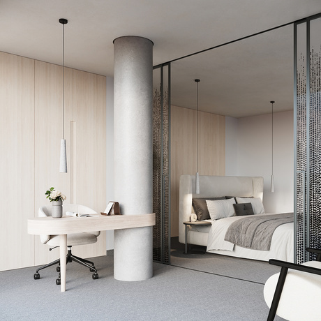 Lampa wisząca ELECTRA beton + 1x Żarówka LED GU-10 3000K Ciepła 7W 510lm