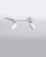 Plafon RING 2 biały + 2x Żarówka LED GU-10 4000K Zimna 7W 630lm