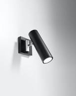 Kinkiet DIREZIONE czarny + 1x Żarówka LED GU-10 3000K Ciepła 7W 620lm