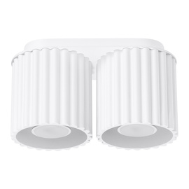 Plafon AURA 2 biały GU10 + 2X Żarówka LED GU-10 3000K Ciepła 7W 510lm