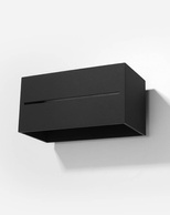 Kinkiet LOBO MAXI czarny + 2x Żarówka LED G9 4000K Zimna 4,5W 530lm