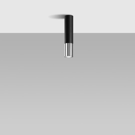 Plafon LOOPEZ czarny/chrom 