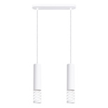 Lampa wisząca LAMI 2 biały + 2X Żarówka LED GU-10 4000K Zimna 7W 530lm