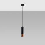 Lampa Wisząca LOOPEZ 1 czarny/miedź