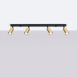 Plafon WINX 4L czarny/złoty