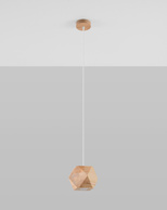 Lampa Wisząca WOODY naturalne drewno + 1x Żarówka LED GU-10 4000K Zimna 7W 630lm