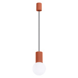Lampa wisząca HALO 1 ochra czerwona + 1x Żarówka LED G9 4000K Zimna 4,5W 460lm