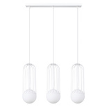 Lampa wisząca BRINA 3L biała + 3x Żarówka LED G9 3000K Ciepła 4,5W 450lm