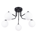 Żyrandol ASTRAL 5 czarny + 5x Żarówka LED G9 4000K Zimna 4,5W 460lm